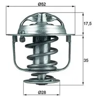 Mahle Thermostat Kühlmittel Mahle TX 119 82D für Rover