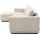 Musterring Ecksofa MUSTERRING "JustB PM200, Holzrahmen in schwarz, wahlw. Sitzvorzug, Breite 316cm", beige (nature), B:316cm H:78cm T:166cm, 94% Polyester, 6% Nylon, Sofas, Ecksofa, Anreihsofa rechts & Longchair links, mit Armlehnen, inkl. Rückenkissen