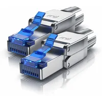 Primewire 2x Netzwerk-Adapter RJ-45 (Ethernet) zu Netzwerkkabel, Netzwerkstecker RJ45