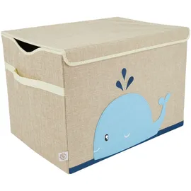 Bieco Aufbewahrungsbox Wal mit Deckel 36 x 30 x 51 cm 1-tlg. blau