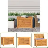 Gartenbox mit Beutel 90x50x58 cm Massivholz Teak - Gartenbox - Teakholz - Outdoor Möbel - Außenmöbel - Gartenaufbewahrung - The Living Store