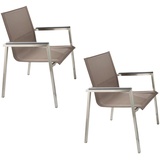 Destiny Gartensessel »ALTOS II«, (Set, Edelstahl, Textilene, Polywood, stapelbar, beige