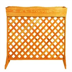 Spalierkasten Kattowitz - 110 x 41 x 108 cm - Farbe: Honigbraun - Holzspalier aus Fichtenholz