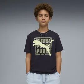 Puma Graphic Cat T-Shirt 140, new navy Blue - 140