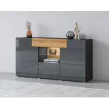 OTTO home Sideboard Toledo 159 x 83,4 x 37 cm Weiß / Schwarz
