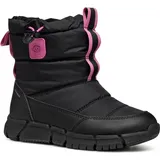 GEOX Schneestiefel Schwarz/Fluo Fuchsia 31