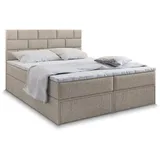 masseno Boxbett mit Bettkasten und 2 Schubladen ¦ beige ¦ Maße (cm): B: 180 H: 98