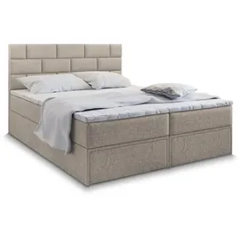 masseno Boxbett mit Bettkasten und 2 Schubladen ¦ beige ¦ Maße (cm): B: 180 H: 98