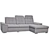 möbel punkt Ecksofa New York Bett Bettkasten Grau Anthrazit Ottomane rechts
