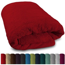 Lanudo Badetücher Lanudo® Saunahandtuch „Pure Line“ 80×200 cm div. Farben, 100% Baumwolle (1-St) rot