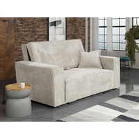 MIRJAN24 Schlafsofa Viva Star II, mit Schlaffunktion und Bettkasten, 2 Sitzer Polstersofa inkl. Kissen, Schlafsofa beige