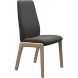 Polsterstuhl STRESSLESS "Laurel", grau (rock paloma, walnuss), B:57cm H:105cm T:60cm, Leder PALOMA: PALOMA ist ein durchgefärbtes Semianilin-Möbelleder mit natürlicher Narbung., Stühle, Polsterstuhl, High Back, Größe L, mit abgerundeten Beinen in Walnuss