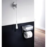 Giese WC-Duo Glasbehälter für Feuchtpapier mit Papierrollenhalter, 31770-02