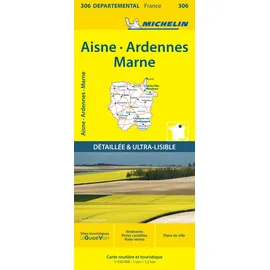Gräfe und Unzer Michelin Ardennen - Nördliche Champagne: Straßen- und Tourismuskarte 1:150.000 (MICHELIN Localkarten)