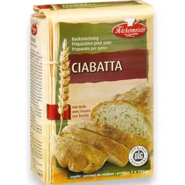 Backmischung Küchenmeister Ciabatta Brot Backmischung mit Hefe 1kg