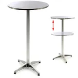 VCM Stehtisch Bistrotisch 60 x 110 cm Silber