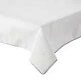 Tischdecke Outdoor Wetterfest, rutschfest & UV-Beständig in 7 Farben - Weichschaum PVC Tischdecke Abwaschbar & Waschbar bei 30°C - Gartentischdecke Oval 160x220 Hellgrau