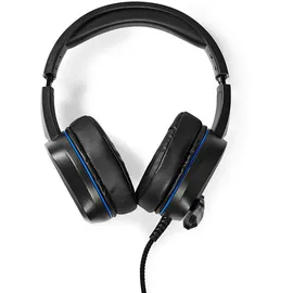 Nedis Gaming Headset Über Ohr Surround USB Type-A Klappbarer Mikrofon 2.10 m LED (Kabelgebunden), Gaming Headset, Schwarz – Für lange Gaming-Sessions