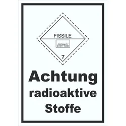 HB-Druck Schild spaltbare Stoffe Fissile hochkant A4 (210x297mm)
