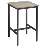 VASAGLE Bartisch Stehtisch 60 x 60 x 92 cm Grau/Schwarz