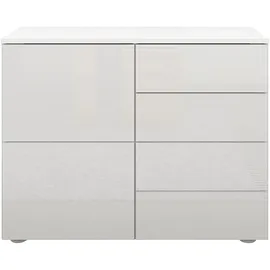 borchardt Möbel Kommode BORCHARDT MÖBEL, weiß (weiß, hg), B:93cm H:72cm T:35cm, Spanplatte, Sideboards, Kommode, Drucköffner (Push-To-Open), höhenverstellbare Einlegeböden