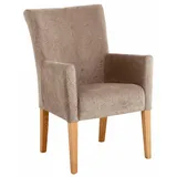 Home Affaire Armlehnstuhl »King BESTSELLER!«, Luxus-Microfaser mit Druck, Esszimmerstuhl mit bequemer Polsterung, Esszimmersessel Armlehnen