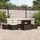vidaXL Garten-Sofa-Set 7-tlg. braun/beige