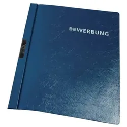 Bewerbungsmappe mit Clip, Hart-/Weichfolie, A4, 30 Blatt, dunkelblau