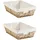 Home4You Aufbewahrungskorb 30 x 20 cm 2-tlg. beige-braun