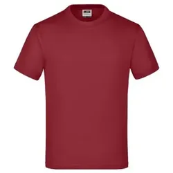 Kinder T-Shirt JN019, wein-rot, Größe XS - rot - XS