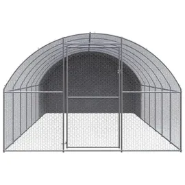 vidaXL Outdoor-Hühnerstall 3x8x2 m Verzinkter Stahl