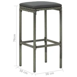 vidaXL Gartenbar Set 5-tlg. Grau