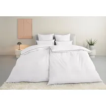 LeGer Home by Lena Gercke Bettwäsche Nayara, Renforcé, 2 teilig, in Gr. 135x200 oder 155x220 cm, Bettwäsche mit Piping/Paspel weiß