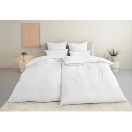 LeGer Home by Lena Gercke Bettwäsche Nayara, Renforcé, 2 teilig, in Gr. 135x200 oder 155x220 cm, Bettwäsche mit Piping/Paspel weiß