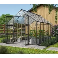 Vitavia Gewächshaus Orbit 9900, ESG/NSG, inkl. Fundament, Schwarz