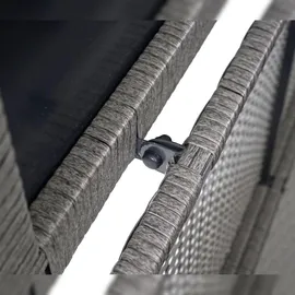 Mendler Poly-Rattan Kissenbox HWC-D88, Gartentruhe Auflagenbox Truhe ~ Basic grau, 51x100x50cm 170l