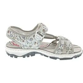 Rieker Riemchensandale Damen Hellgrau Multicolor 40