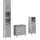 vidaXL Badmöbel-Set Betongrau 3-tlg. Grau