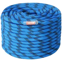 Vevor 12,7 mm statisches Kletterseil, 60,9 m (200 Fuß) Outdoor-Kletterseil, 30 kN Bruchfestigkeit, Faserseil für Flucht,