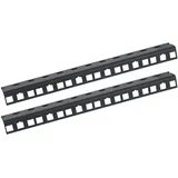 HMF Rackschiene für Serverschrank, 6u, 10 Zoll, Schwarz