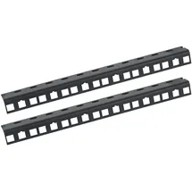 HMF Rackschiene für Serverschrank, 6u, 10 Zoll, Schwarz