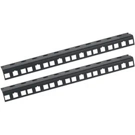 HMF Rackschiene für Serverschrank, 6u, 10 Zoll, Schwarz