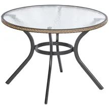 gardenson Ravenna Gartentisch 74 x 74 x 74 cm Graphit/Natur