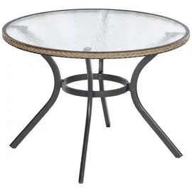 gardenson Ravenna Gartentisch 74 x 74 x 74 cm Graphit/Natur