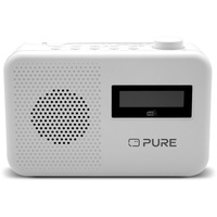 Pure Elan One2 DAB+ Radio mit Bluetooth 5.1 (LCD-Display, 10 Speichertasten, Batteriebetrieb mit 4xAA möglich) Cotton White