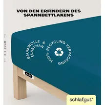 schlafgut Easy Jersey 120 x 200 - 130 x 220 cm petrol deep