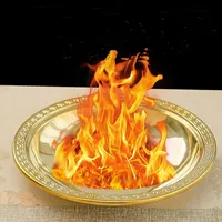 Feuerschale, Feuertonne, Rauchfreie Feuerschale, Verbrennungstonne, für Papier, Dokumente, für Hof, Innen und Außenbereich(Gold,32cm/12in)