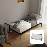 WallBedKing Schrankbett, Schwarz, Metall, Buche, Hartholz, Rechteckig,Rechteckig, 200x90 cm, Schlafzimmer, Betten, Klappbetten