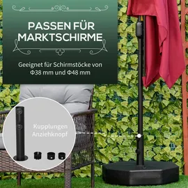 Outsunny Schirmständer Kunststoff 40 kg Schwarz