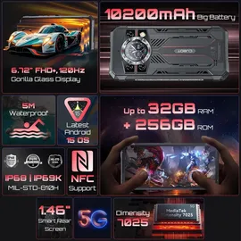 Cubot KingKong 11 16 GB RAM 256 GB Schwarz